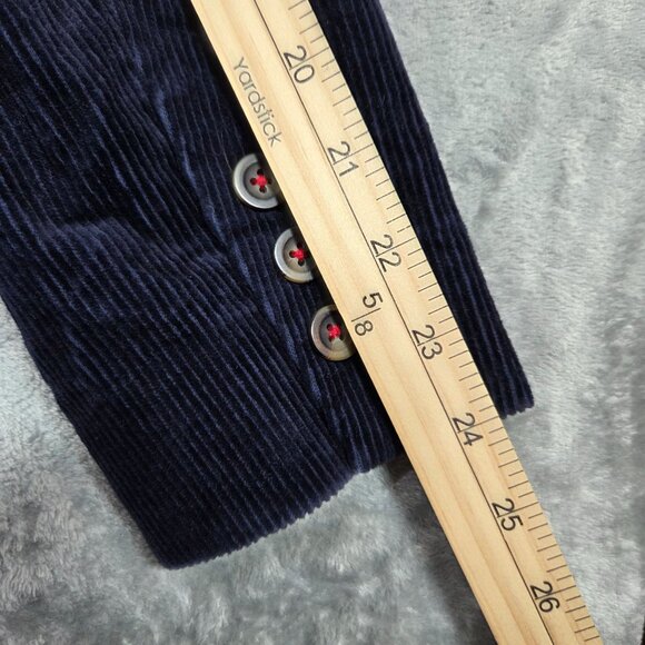 Boden Blazer Womens 10 Navy Blue Corduroy Classic Preppy Office Academia Jacket - Picture 13 of 13